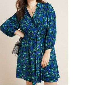 Anthropologie Pippa Butterfly Shirtdress Plus size